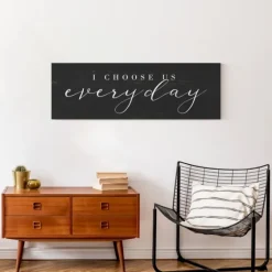 I Choose Us Every Day Canvas Wall Plaque-Kirkland's Home Store