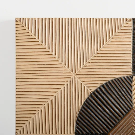 Inverted Shapes Ribbed Wall Plaque-Kirkland's Home Hot