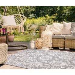 Irene Gray Daffodil Outdoor Area Rug, 6X9-Kirkland's Home Cheap