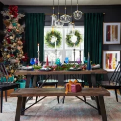 Ivan Wood And Metal Dining Bench-Kirkland's Home Fashion