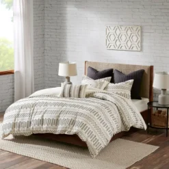 Ivory Jacquard King 3-Pc. Comforter Set-Kirkland's Home Discount