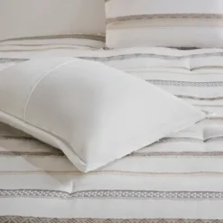 Jacquard Stripe 5-Pc. Full/Queen Comforter Set-Kirkland's Home Fashion