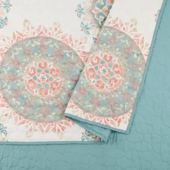 Jessica Simpson Blue Pompeii Queen Quilt Set-Kirkland's Home Best Sale