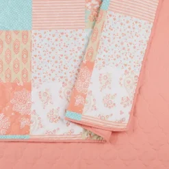 Jessica Simpson Coral Ikigai Queen Quilt Set-Kirkland's Home Sale