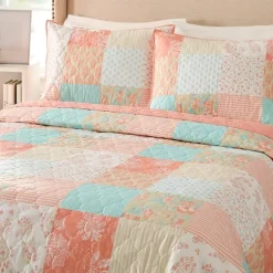 Jessica Simpson Coral Ikigai King Quilt Set-Kirkland's Home Clearance
