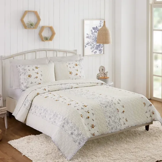 Jessica Simpson Floral Endora Queen Quilt Set-Kirkland's Home Cheap