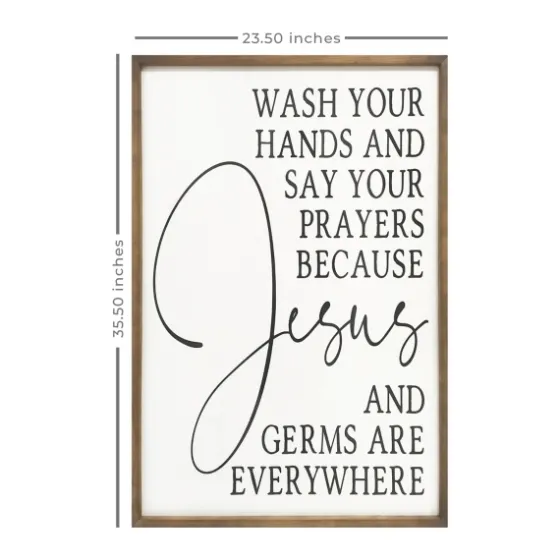Jesus And Germs Are Everywhere Wall Plaque-Kirkland's Home Discount