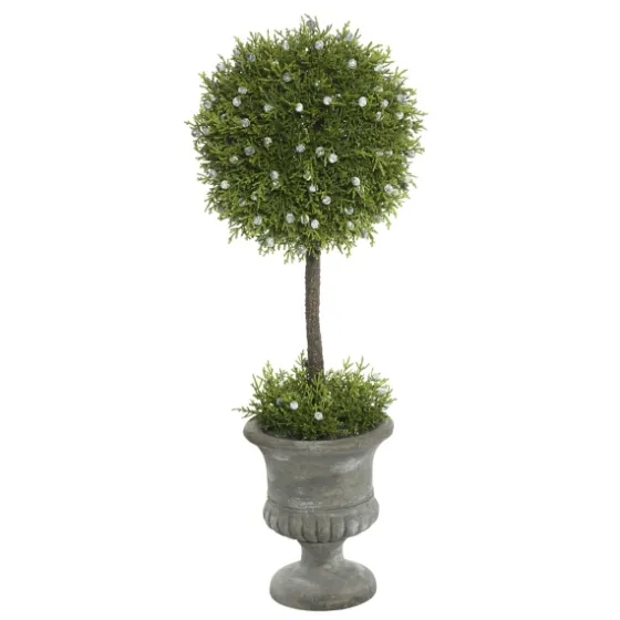 Juniper Ball Tree In Pedestal Urn-Kirkland's Home Online