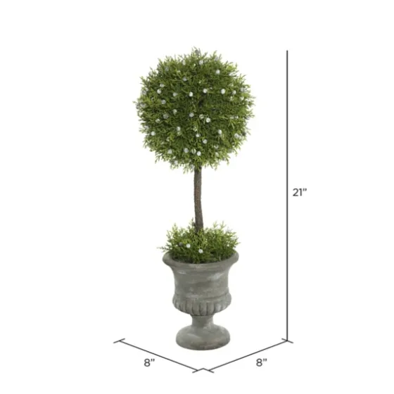 Juniper Ball Tree In Pedestal Urn-Kirkland's Home Online