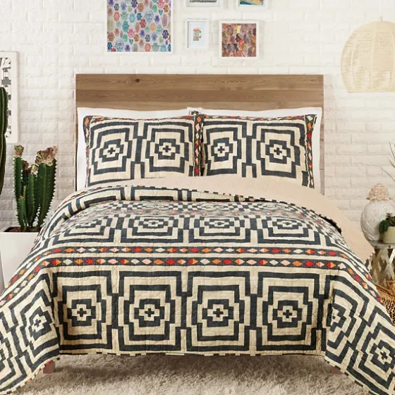 Justina Blakeney Black Hypnotic King Quilt Set-Kirkland's Home New
