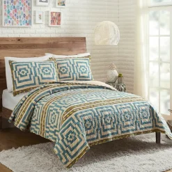 Justina Blakeney Blue Hypnotic Queen Quilt Set-Kirkland's Home Fashion
