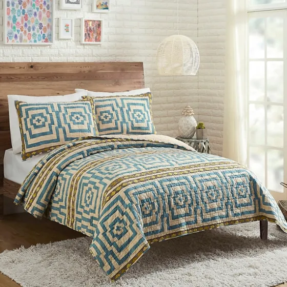 Justina Blakeney Blue Hypnotic Queen Quilt Set-Kirkland's Home Fashion