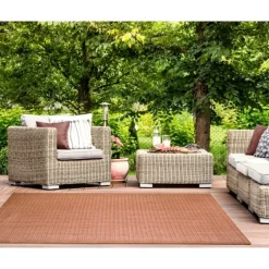 Kaya Rust Gradient Indoor/Outdoor Area Rug, 4X7-Kirkland's Home Outlet