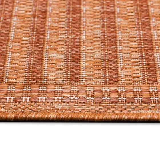 Kaya Rust Gradient Indoor/Outdoor Area Rug, 6X9-Kirkland's Home New