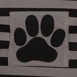 Large Black Paw Patch Stripe Round Pet Basket-Kirkland's Home Clearance
