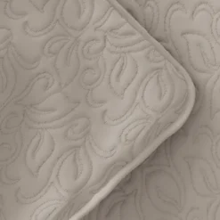 Latte Floral Stitch 3-Pc. King Quilt Set-Kirkland's Home Store