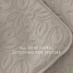 Latte Floral Stitch 3-Pc. Queen Quilt Set-Kirkland's Home Best Sale
