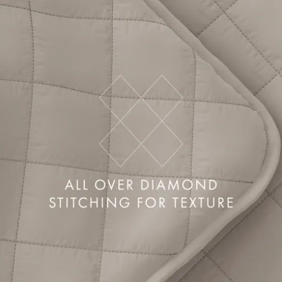 Latte Stitched Diamond 3-Pc. King Quilt Set-Kirkland's Home Hot