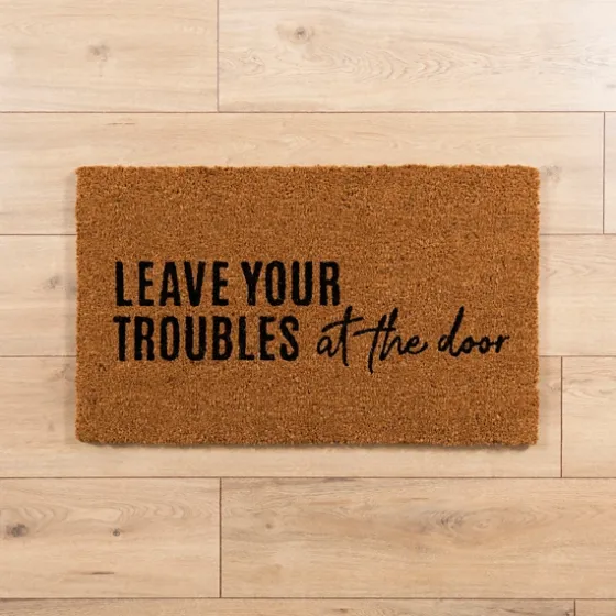 Leave Your Troubles Doormat-Kirkland's Home Clearance
