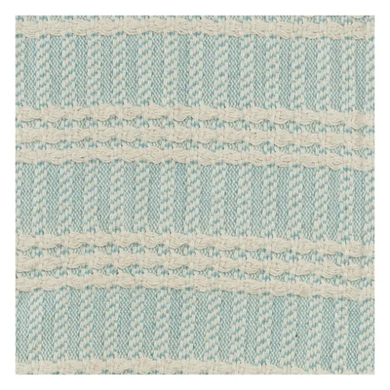 Light Blue And Ivory Striped Cotton Throw-Kirkland's Home Cheap