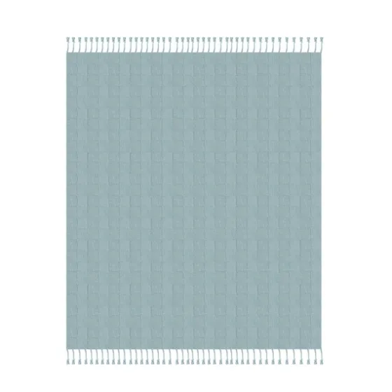 Light Checkered Weave Fringe Throw-Kirkland's Home New