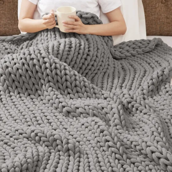 Light Chunky Double Knit Cozy Throw-Kirkland's Home Shop