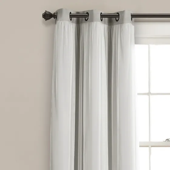 Light Curtain Panel Set With Overlay, 108 In.-Kirkland's Home Cheap