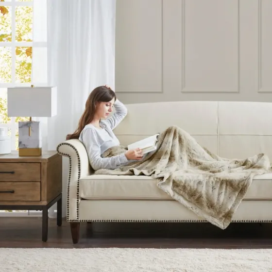Light Faux Fur Oversized Throw Blanket-Kirkland's Home Sale