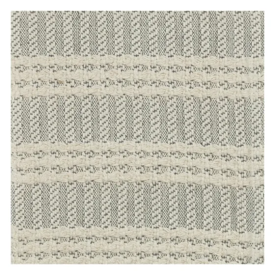 Light Gray And Ivory Striped Cotton Throw-Kirkland's Home Flash Sale