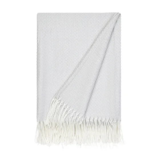Light Herringbone Throw With Fringe-Kirkland's Home Clearance