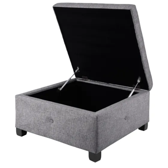 Lila Tufted Charcoal Storage Ottoman-Kirkland's Home Cheap