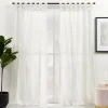 Linen Braided Top Curtain Panel Set, 84 In.-Kirkland's Home Sale
