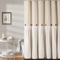Linen Button Shower Curtain-Kirkland's Home New