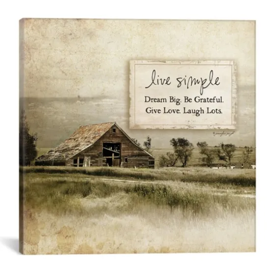 Live Simple Barn Canvas Art Print-Kirkland's Home Flash Sale