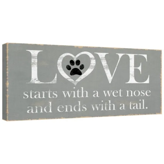Love Starts With A Wet Nose Canvas Art Print-Kirkland's Home Online