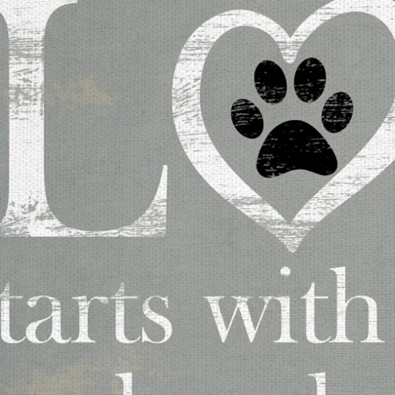 Love Starts With A Wet Nose Canvas Art Print-Kirkland's Home Online