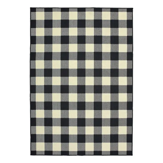Madura Buffalo Check Outdoor Area Rug, 6X9-Kirkland's Home Cheap