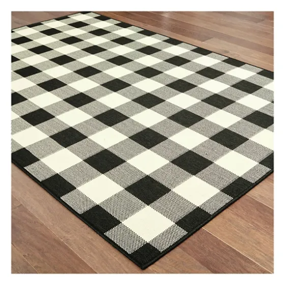 Madura Buffalo Check Outdoor Area Rug, 6X9-Kirkland's Home Cheap