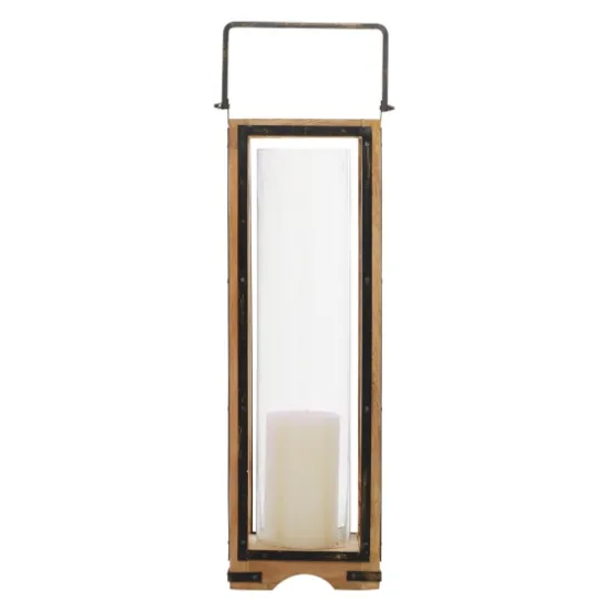 Mango Wood Frame Lantern, 31 In.-Kirkland's Home Best Sale