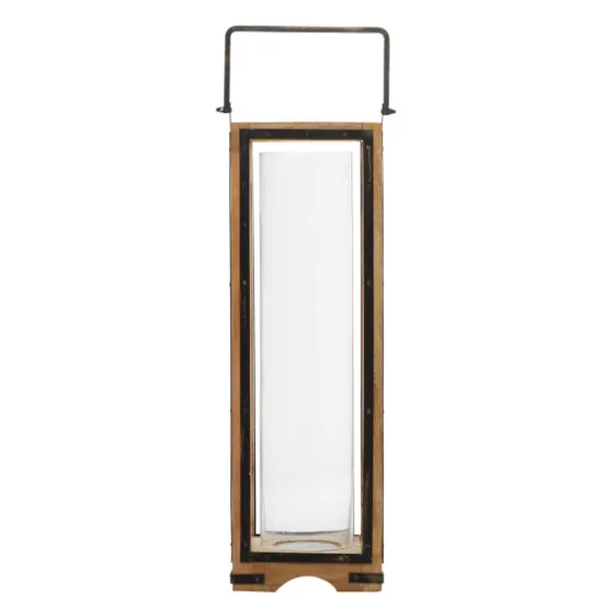 Mango Wood Frame Lantern, 31 In.-Kirkland's Home Best Sale