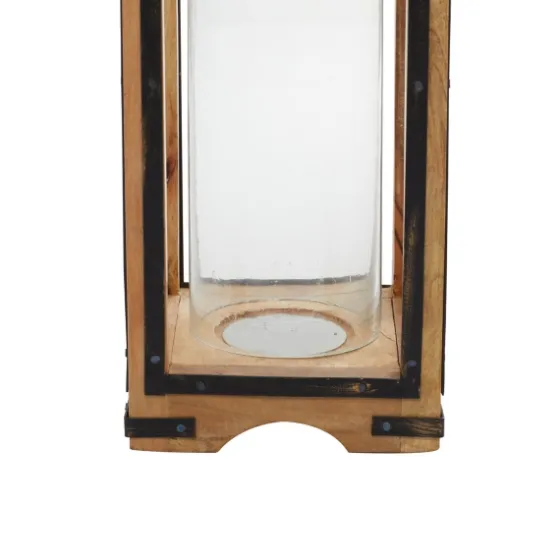 Mango Wood Frame Lantern, 31 In.-Kirkland's Home Best Sale