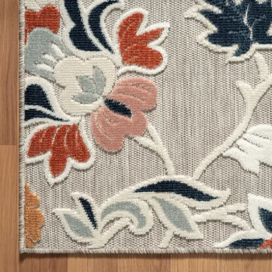 Mara Floral Blossom Indoor/Outdoor Area Rug, 7X9-Kirkland's Home Sale
