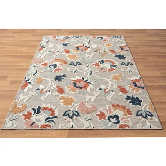 Mara Floral Blossom Indoor/Outdoor Area Rug, 5X7-Kirkland's Home New