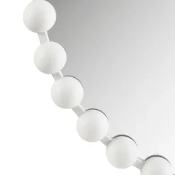 Marlowe White Beaded Round Wall Mirror, 27 In.-Kirkland's Home Flash Sale