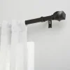 Matte Black Modern Twist Curtain Rod, 72 In.-Kirkland's Home Outlet