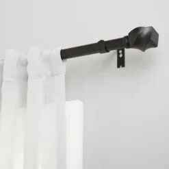 Matte Black Modern Twist Curtain Rod, 120 In.-Kirkland's Home Cheap