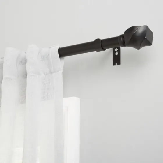 Matte Black Modern Twist Curtain Rod, 120 In.-Kirkland's Home Cheap