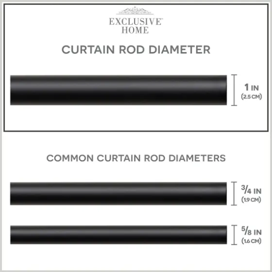 Matte Black Stacked Cylinder Curtain Rod, 120 In.-Kirkland's Home Online