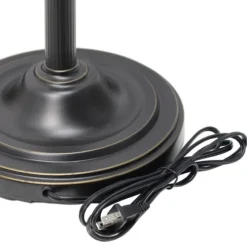 Matte Bronze And Amber Reading Arm Torchiere-Kirkland's Home Clearance