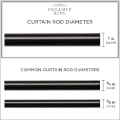 Matte Bronze Eleanor Curtain Rod Set, 72 In.-Kirkland's Home Clearance